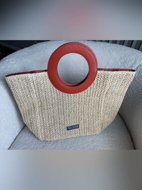 Woven Straw/Rattan-style Tote Bag